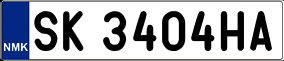 Trailer License Plate